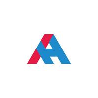 letters ha triangle simple colorful logo vector