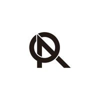 letter r round arrow simple overlap line logo vector