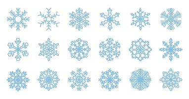 Snowflakes icon set, snow winter, snowflakes design element vector