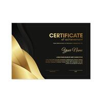 Dark gold appreciation certificate design vector