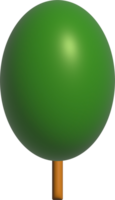 3D tree cartoon isolated background for nature, environment, decoration, element, media and illustration png