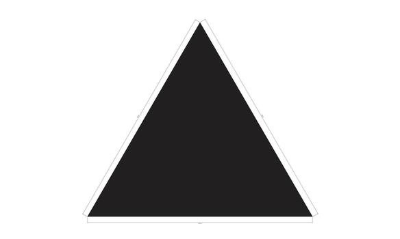 sólido negro triángulo gráfico diseño elemento. un simple, sólido negro triángulo gráfico, Perfecto para utilizar como un diseño elemento en varios proyectos vector