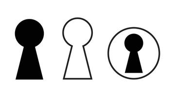 Keyhole icon graphic. Simple Black Keyhole Icon Against White Background. vector