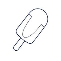 Ice cream icon line illustration on white background vector