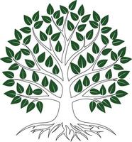 Attractive green tree design, This image can use for icon , sign or symbol vector
