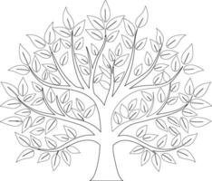 Trees flat style illustration concepts vector