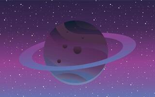 An illustration of a planet with a ring around it vector