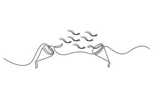 simple firecracker in one line vector