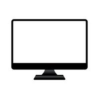 computer screen with blank screen vector