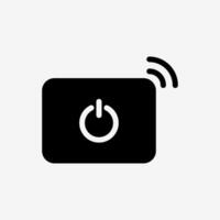 Icon wireless power control. Technology and system concept, Semi Solid style. vector