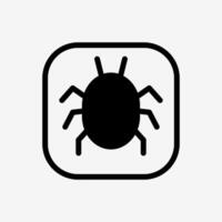 Icon Bug malware button. Technology and system concept, Semi Solid style. vector