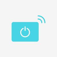 Flat Icon wireless power control. Technology and system concept, Flat Colorful style. vector