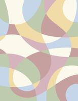 Hand drawn abstract background for design. Background with wavy shapes and waves in pastel colors vector