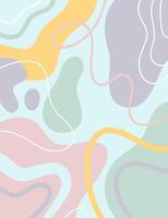 Wavy lines in pastel colors background for design. vector