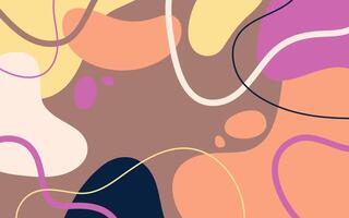 Hand drawn abstract background. Colorful shapes background for design. vector