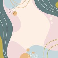 Wave lines in pastel colors abstract background for design. vector