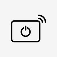 Icon Line wireless power control. Technology and system concept, Outline style. vector
