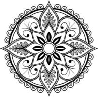 Circular pattern in the form of a mandala. Henna tatoo mandala. Mehndi style vector
