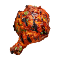 Authentic Indian Tandoori Chicken on Transparent Background png