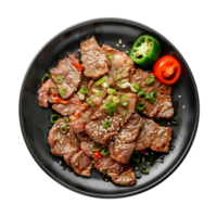 Korean Beef Bulgogi Isolated on Transparent Background png