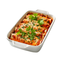 Cheesy Enchiladas Isolated with Transparent Background for Food Graphics png