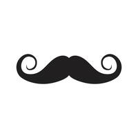 Gentleman mustache icon in flat style. Whisker hairstyle illustration on isolated background. Moustache sign business concept. vector