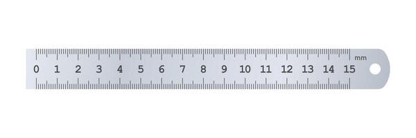 Metric measurement icon in flat style. Metal measure scale illustration on isolated background. Ruler scale sign business concept. vector