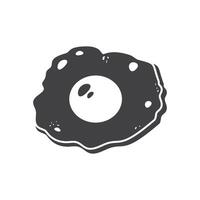 Fried egg icon in flat style. Protein omelet illustration on isolated background. Scrambled breakfast sign business concept. vector