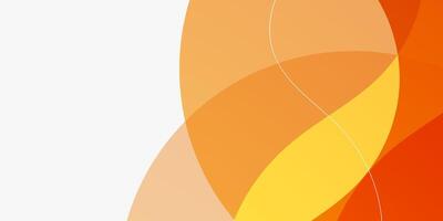Orange geometric business banner design. Creative banner design with wave shapes and lines for template. Simple design on white horizontal banner. vector
