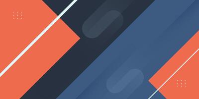 Abstract colorful blue, gray, and orange overlap shadow and lines background. Papercut template background with straight line and shapes. Colorful background with trendy pattern design. vector