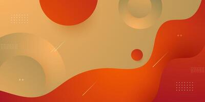 Abstract orange and brown wave background with colorful gradient design. Abstract geometric pattern simple background design for banner, brochure, presentation, and business card. vector