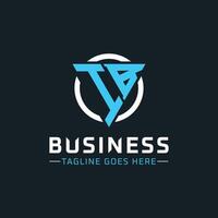 IB Monogram. Modern Initials IB Letter Logo Design with Blue and White Circle. IB Icon for Business Branding and Professional Identity vector
