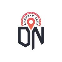 ON Location Logo Design for Human Resources, Recruitment, and Navigation - Letter ON Logo with Location Icon for Business and Technology vector