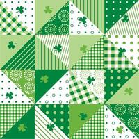 Seamless Saint Patrick Patchwork Pattern vector