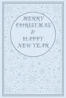 Christmas Card on Blue Background vector