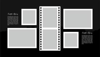 Decorative photo frame collage collection vector