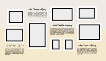 page grid layout abstract photo frames vector