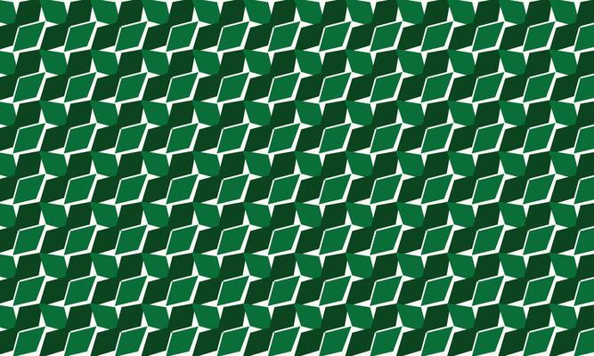 Green Geometric Star Pattern and Leaf Abstract, Interlocking Green Shapes Geometric Repeating Pattern, Green Star Harmony Stylish Geometric Pattern