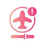 flight mode Flat Gradient Icon White Background vector