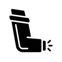 inhaler Glyph Icon White Background vector