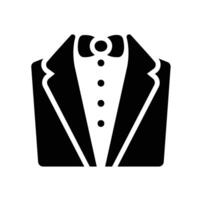 tuxedo Glyph Icon White Background vector