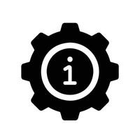 setting Glyph Icon White Background vector