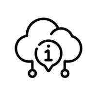 cloud Line Icon White Background vector