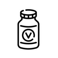 vitamin Line Icon White Background vector