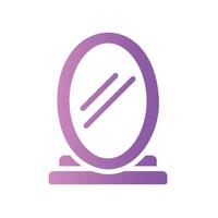 mirror Flat Gradient Icon White Background vector
