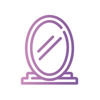 mirror Line Gradient Icon White Background vector
