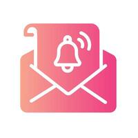 email Flat Gradient Icon White Background vector