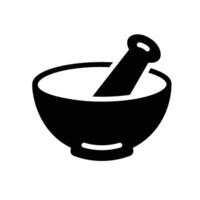mortar Glyph Icon White Background vector