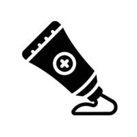ointment Glyph Icon White Background vector