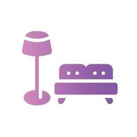 living room Flat Gradient Icon White Background vector
